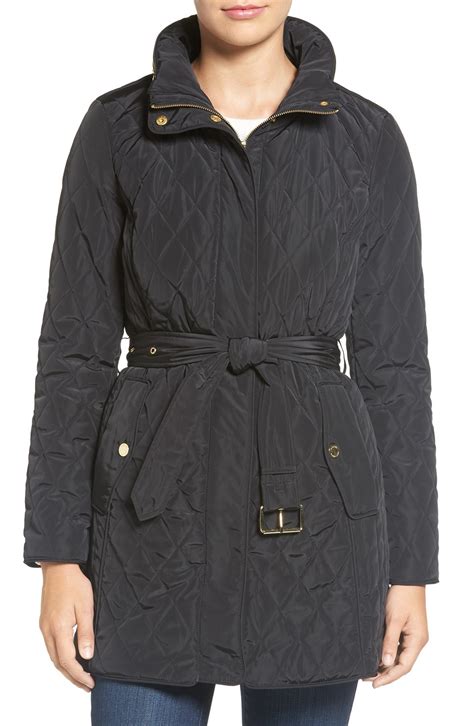 michael kors quilted sleeve coat|michael kors removable hood coats.